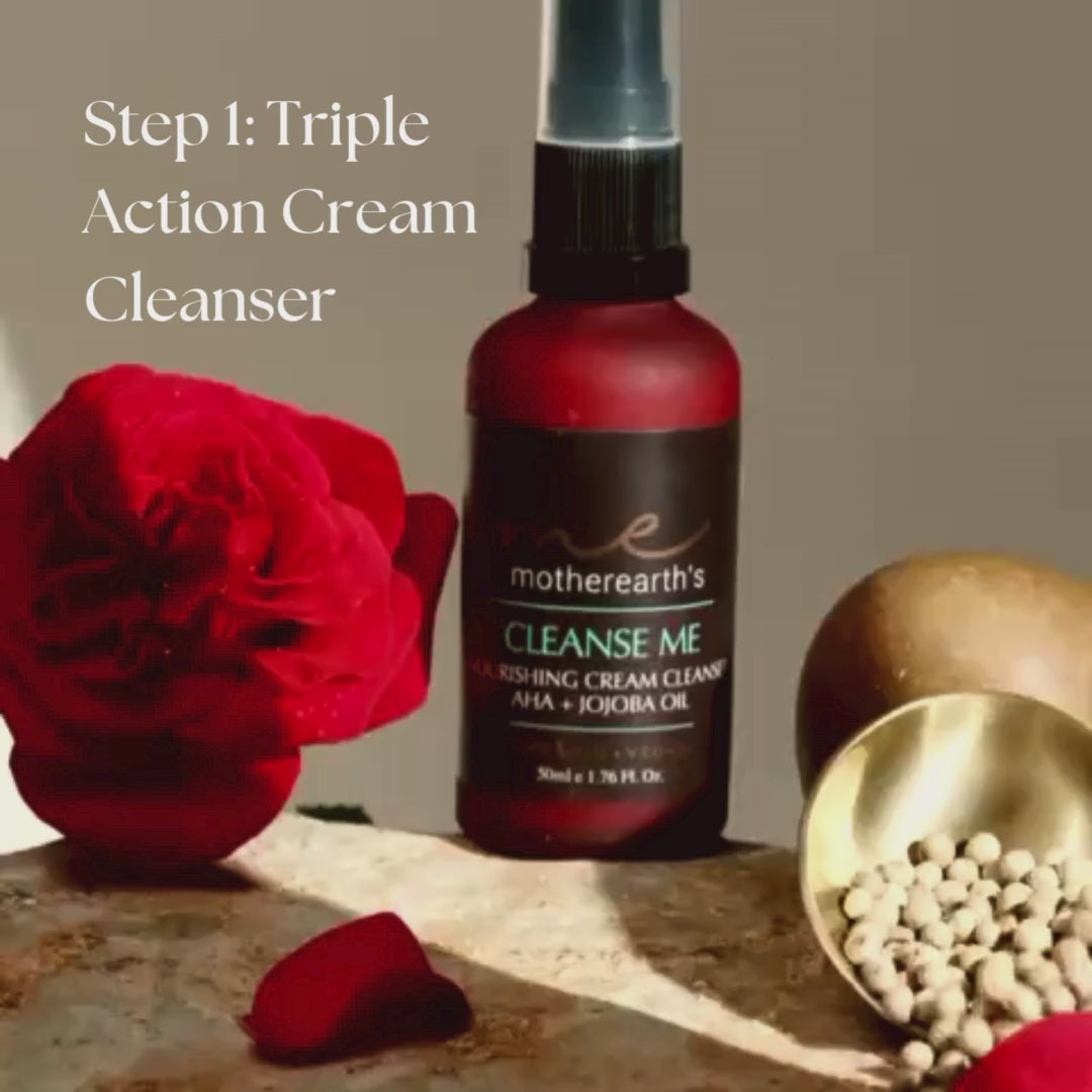 Mother Earth's Beauty Cleanse ME Nourishing Cream Cleanser with AHA and Jojoba Oil 